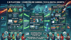 The E.W Platform serves as a comprehensive online earning platform that equips individuals with essential knowledge and skills. Through detailed freelancing guides and insightful blogging tips, users can enhance their digital presence and maximize their income potential. Furthermore, the platform provides regular tech updates to keep users informed about the latest industry trends and innovations. Embrace the opportunities for digital growth and elevate your earning potential with our expertly crafted resources.
Join our community of learners who are taking charge of their online potential. Explore a variety of courses tailored to different skill levels, from beginners to advanced users. Engage with experts and peers through interactive forums and live sessions. Unlock new opportunities for personal and professional growth in a rapidly evolving digital landscape. Start your journey today and transform the way you interact with technology.
